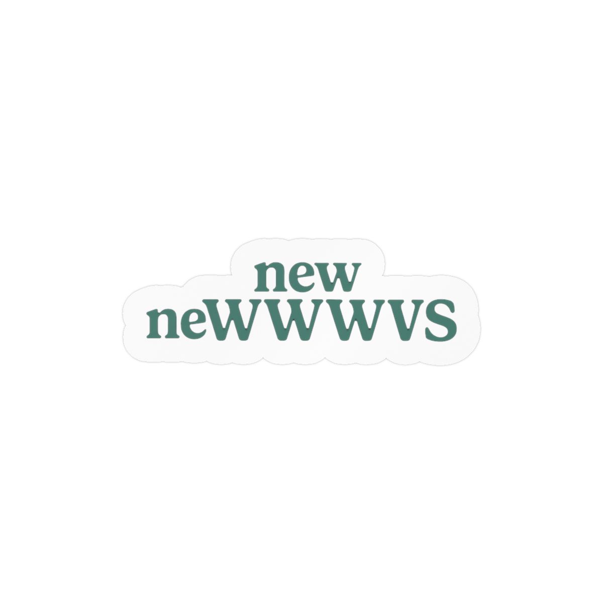 Funny New News Pun Sticker | Witty Vinyl Decal