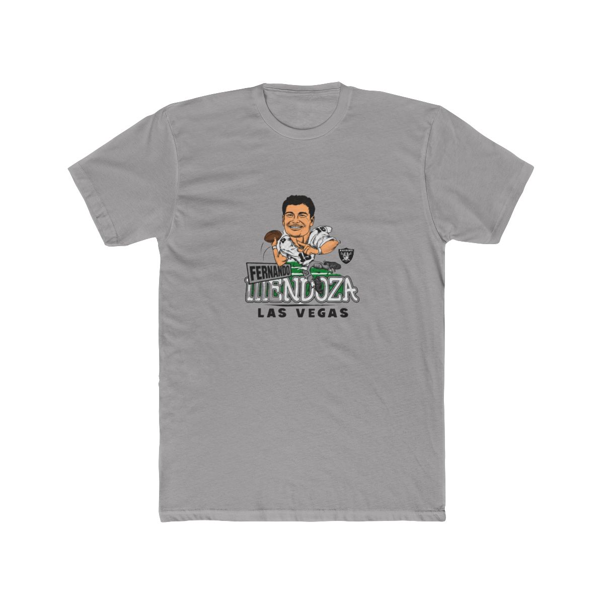 Las Vegas Raiders Fernando Mendoza Hand-Drawn Caricature T Shirt - NFL Fan Gift