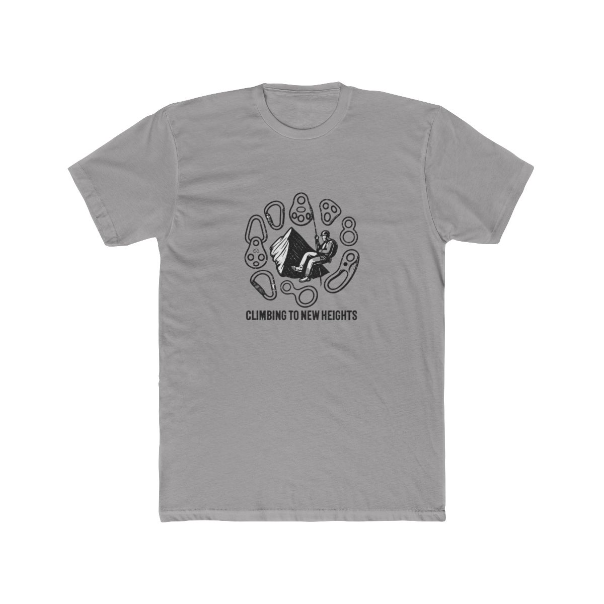 Climbing to New Heights Bold Climber T Shirt - Adventure Motivation Gift