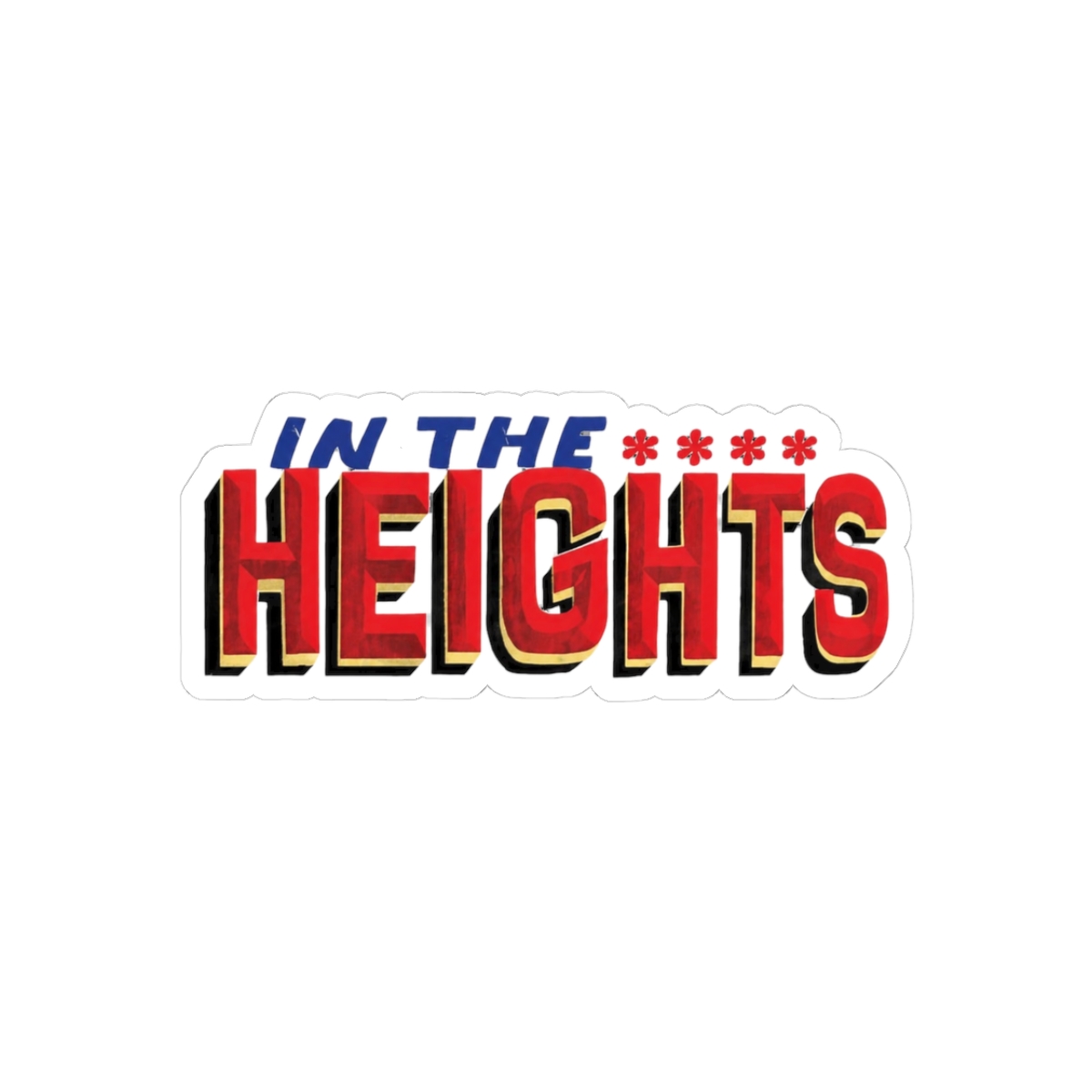 in the heights broadway logo Sticker